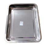 Bandeja de acero inoxidable rectangular grande Abba Shirley
