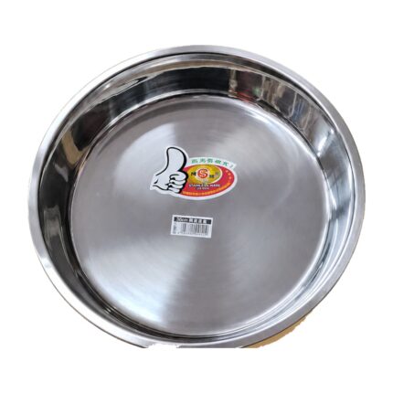 Bandeja de acero inoxidable redonda 30 cm Abba Shirley