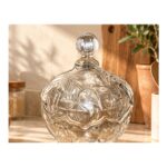 Bombonera de vidrio con relieve floral Abba Shirley