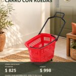 Carro canasto con ruedas y manija en uso, Abba Shirley