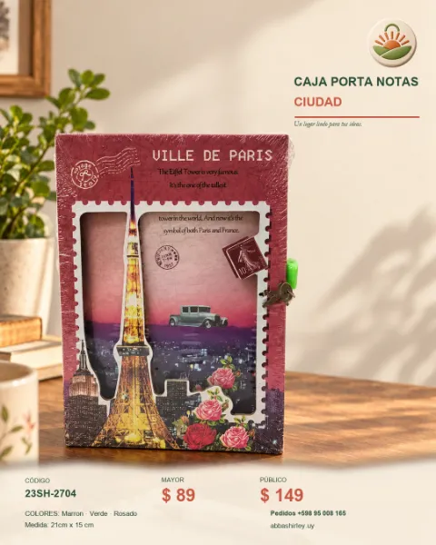 Catálogo Cajas porta notas Abba Shirley