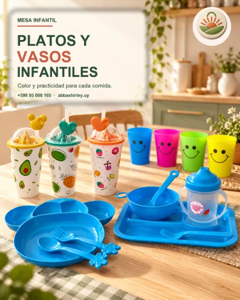 Catálogo Platos y vasos infantiles Abba Shirley
