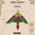 Cometa Pájaro multicolor en uso, Abba Shirley