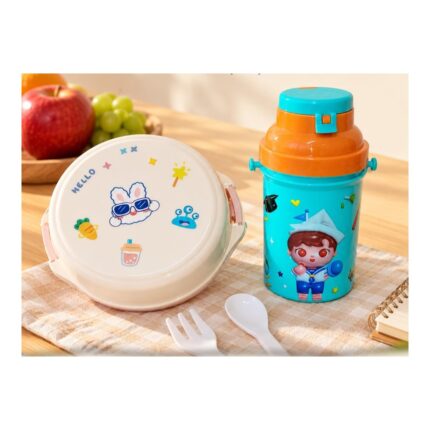 Kit lonchera redonda con botella Modelo 04 Abba Shirley