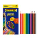 Lápices de colores x18 punta gruesa Abba Shirley