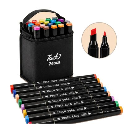 Marcadores de doble punta x24 en estuche Abba Shirley