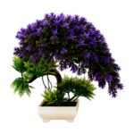 Planta decorativa bonsái con flores violetas 27 cm Abba Shirley