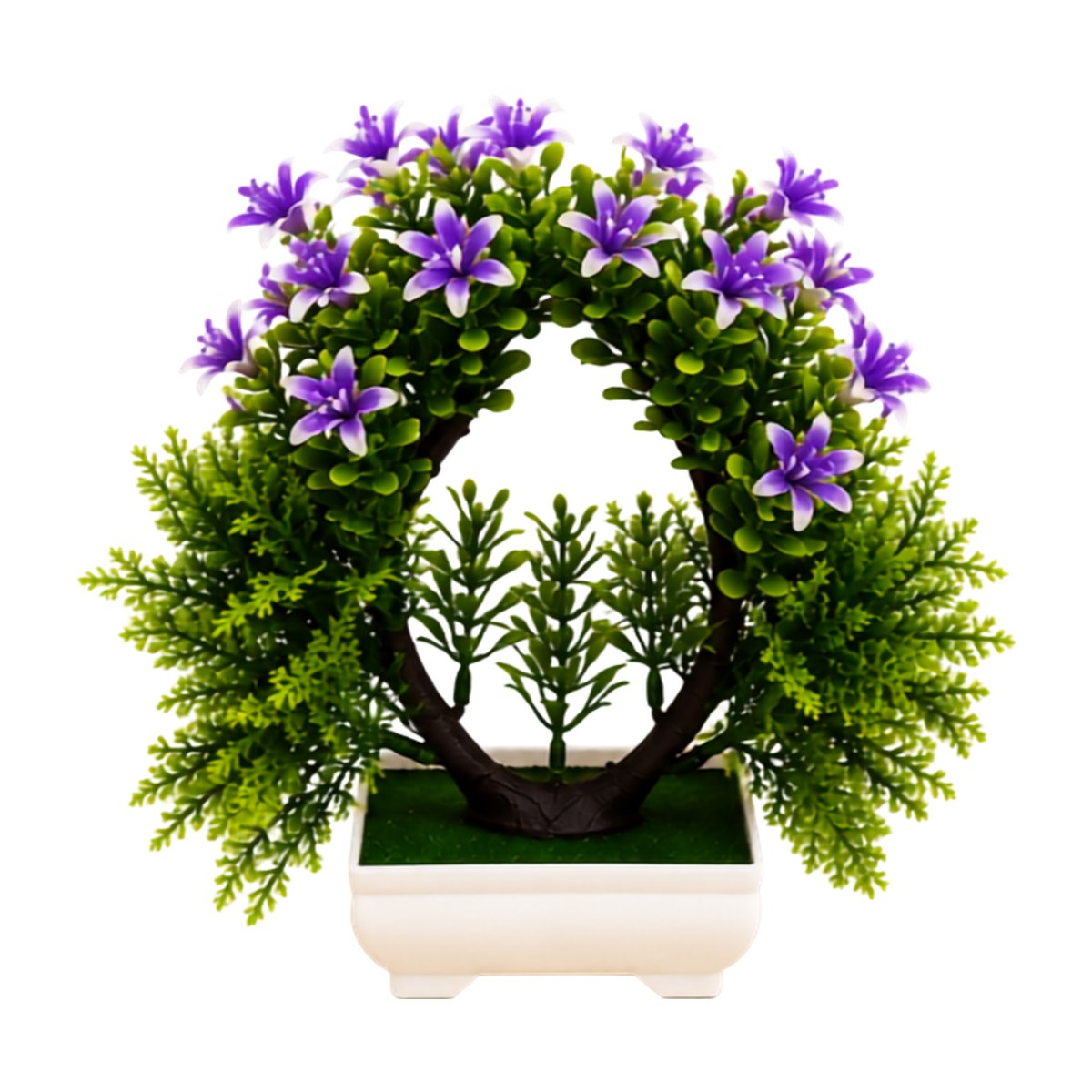 Planta decorativa bonsái en arco con flores 23 cm SH18008A Planta decorativa bonsái en arco con flores 23 cm Abba Shirley