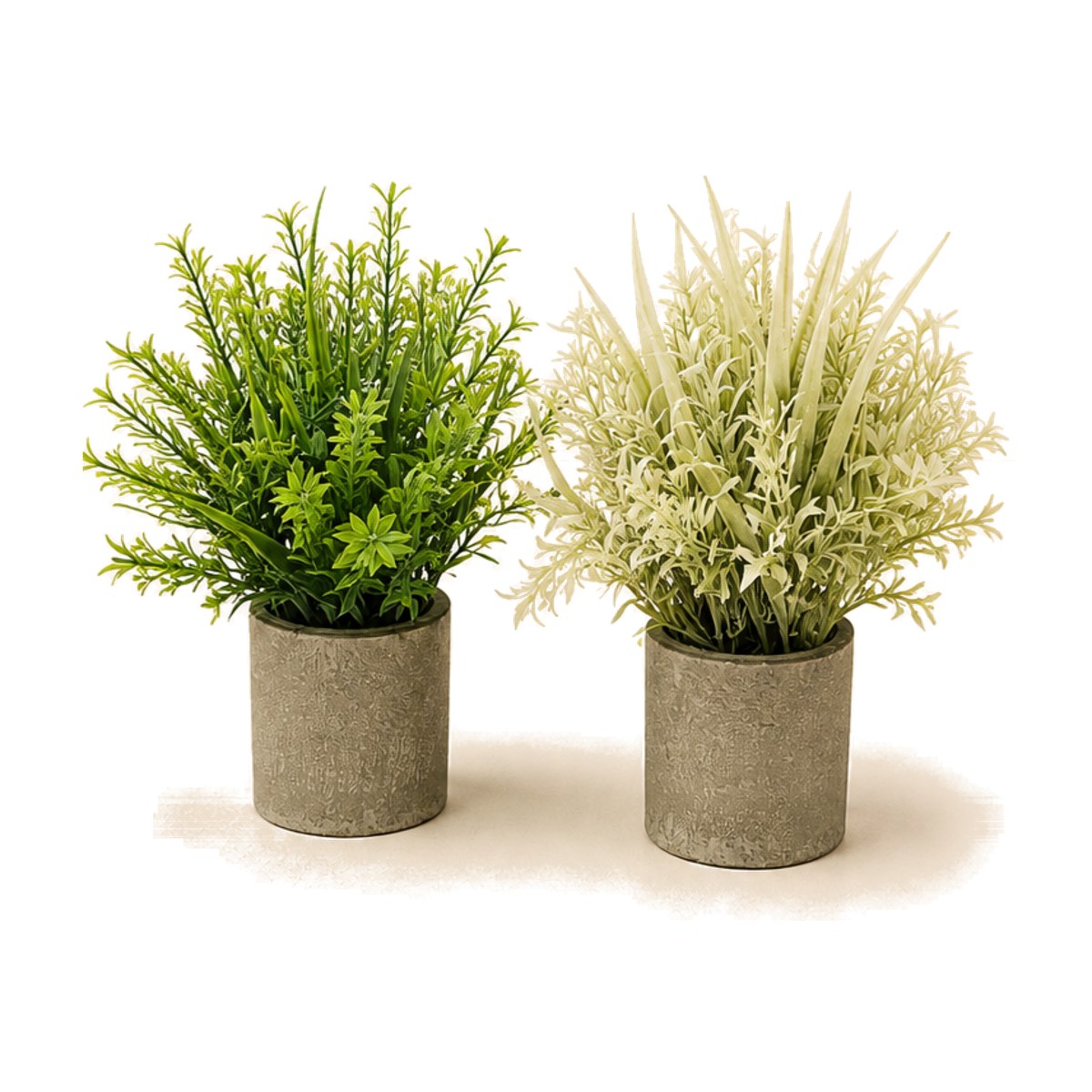 Planta decorativa tipo pasto en maceta de cemento 25 cm 24SH-417-2 Planta decorativa tipo pasto en maceta de cemento 25 cm Abba Shirley