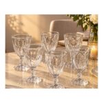 Set de 6 copas de vidrio clásicas Abba Shirley