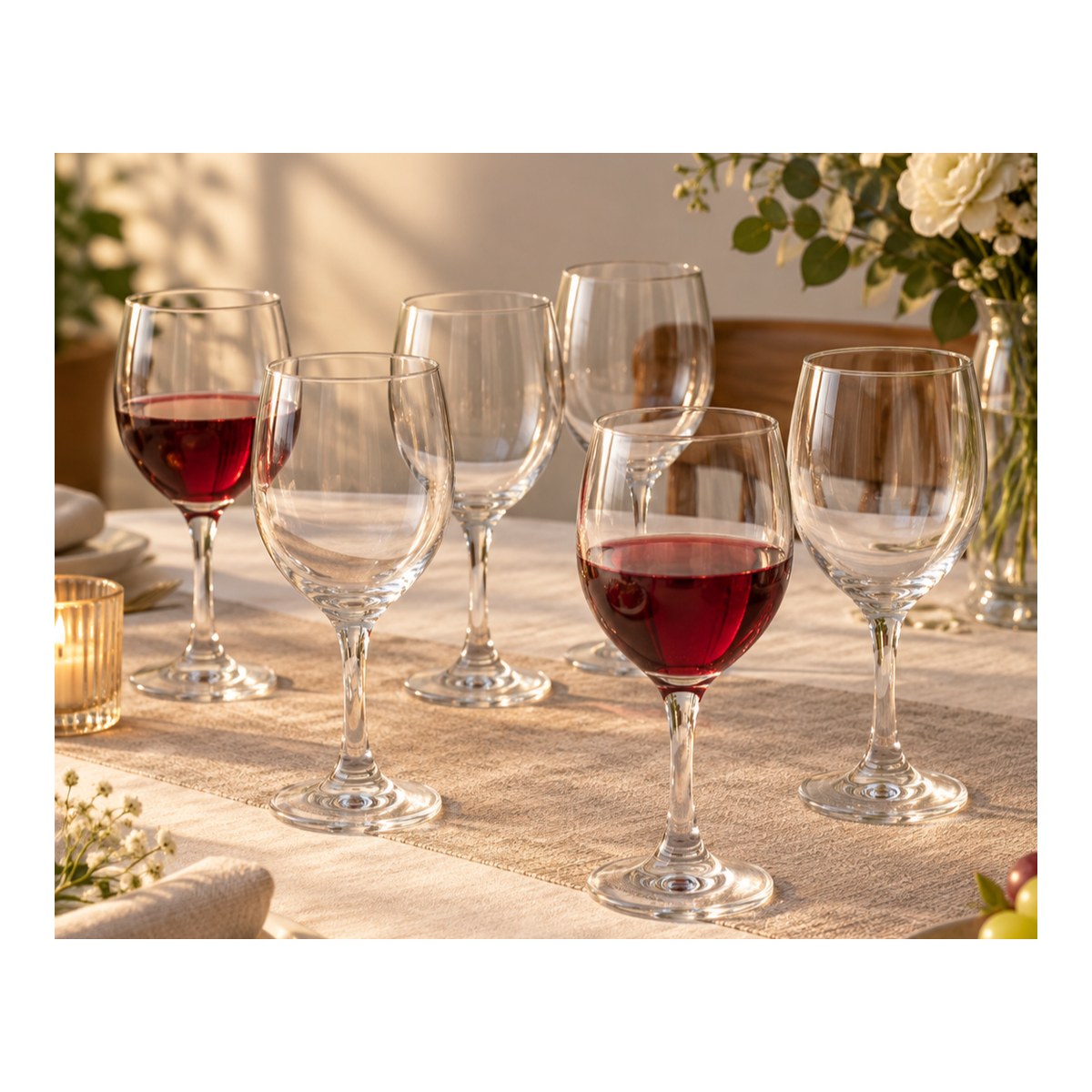 Set de 6 copas de vino tinto 24SH-156 Set de 6 copas de vino tinto Abba Shirley