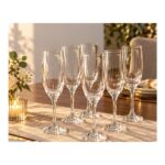 Set de 6 copas flauta de champagne Abba Shirley