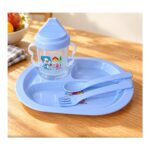 Set de plato, vaso y cubiertos infantil Abba Shirley