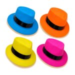 Sombreros fedora de colores (pack x12) Abba Shirley