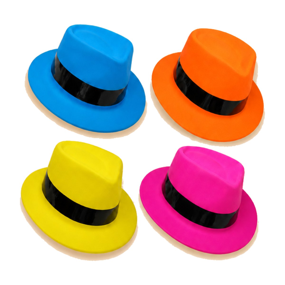 Sombreros fedora de colores (pack x12) SHCO253004 Sombreros fedora de colores (pack x12) Abba Shirley