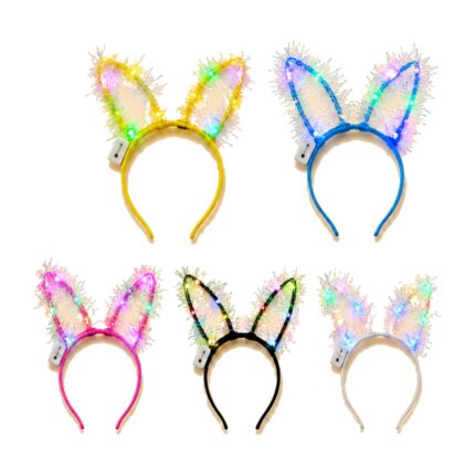 Vinchas orejas de conejo con luz (pack x12) Abba Shirley